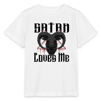 Satan Beelzebub Teufel Gothic Pentagram Mystisch - Stanley/Stella Kinder T-Shirt MINI CREATOR  - Weiß - Vorne - Maike (125cm)