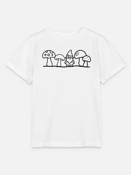Zwerg mit Pilzen - Stanley/Stella Kinder T-Shirt MINI CREATOR  - Weiß