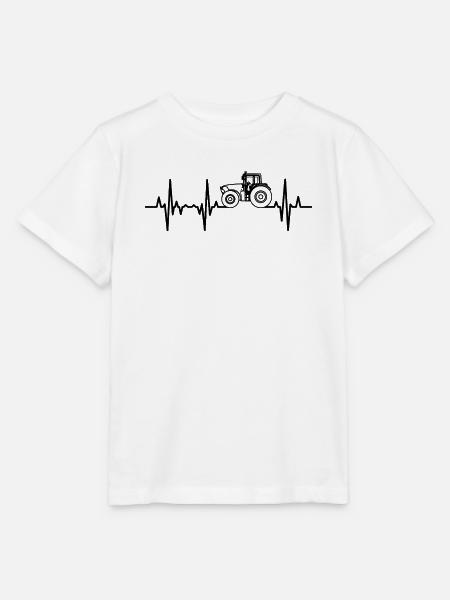 Traktor Pulsschlag - Stanley/Stella Kinder T-Shirt MINI CREATOR - Weiß