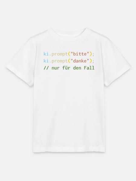ki.prompt("bitte") – Höflich zur KI - Stanley/Stella Kinder T-Shirt MINI CREATOR  - Weiß