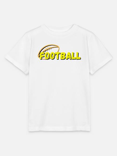 Gelb Retro Football - Stanley/Stella Kinder T-Shirt MINI CREATOR - Weiß
