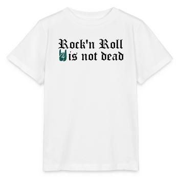 Le Rock'n Roll n'est pas mort - personnalisable - T-shirt bio MINI CREATOR Stanley/Stella Enfant - blanc - Devant - Maike (125cm)