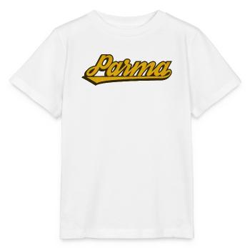 Parma Vintage Script Logo - Stanley/Stella Kinder T-Shirt MINI CREATOR  - Weiß - Vorne - Maike (125cm)