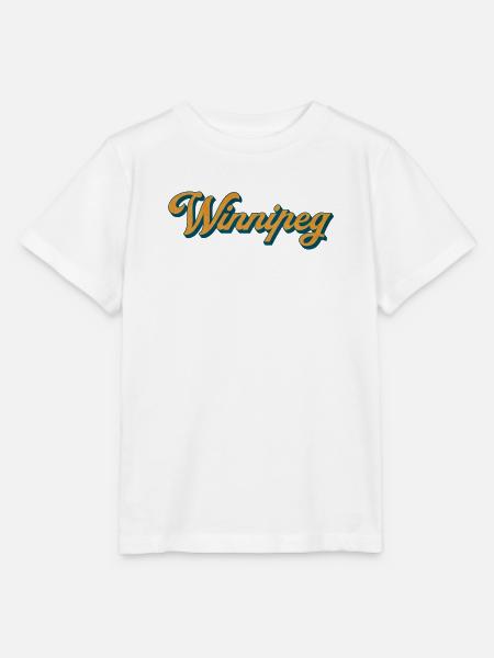 Winnipeg Retro Script - Stanley/Stella Kinder T-Shirt MINI CREATOR - Weiß