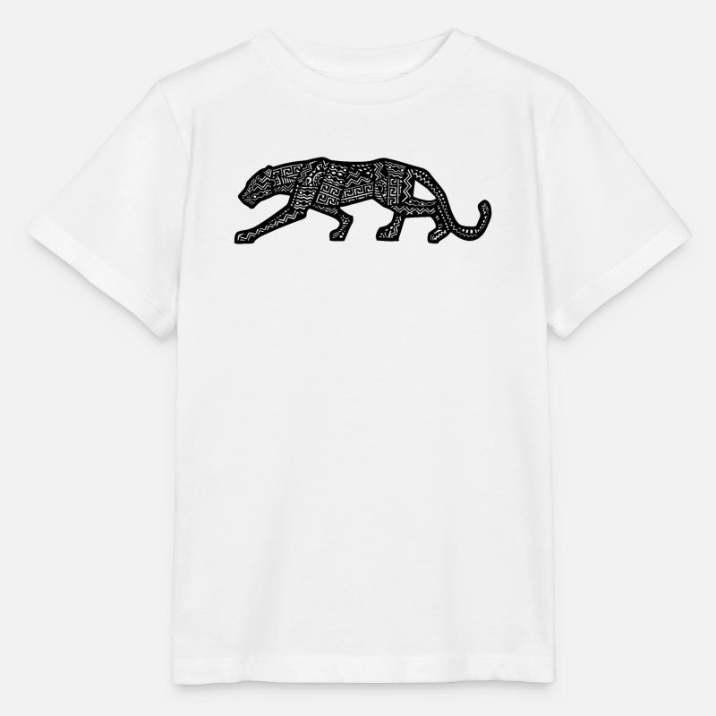 panthère design inca - T-shirt bio MINI CREATOR Stanley/Stella Enfant - blanc