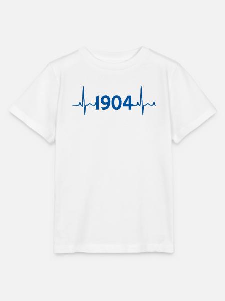 Schalke Gelsenkirchen 1904 Herzschlag Liebe EKG - Stanley/Stella Kinder T-Shirt MINI CREATOR - Weiß