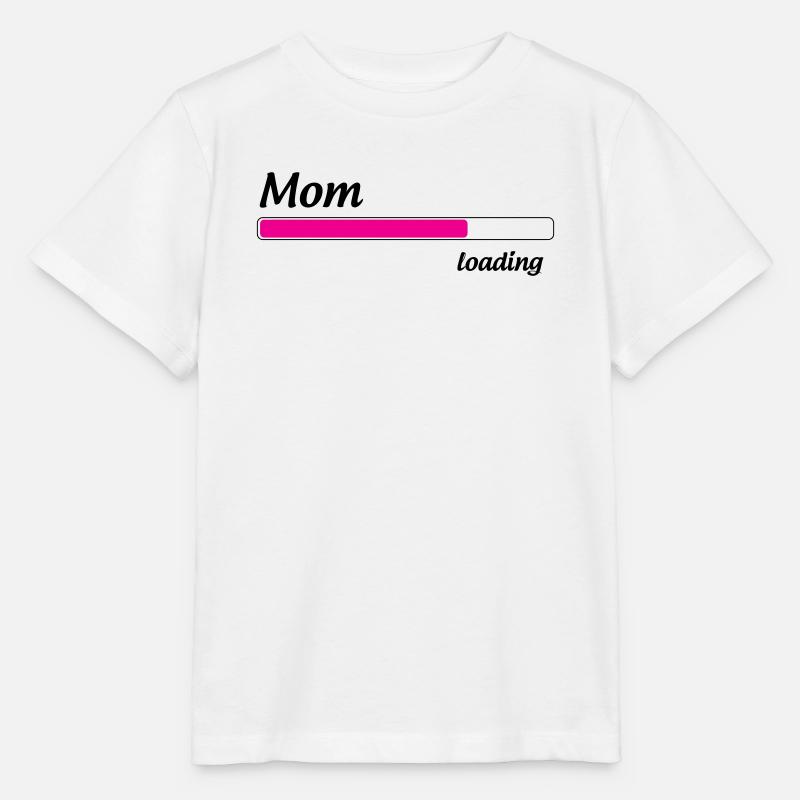 Mama lädt... Bitte warten - Werdende Mutter - Stanley/Stella Kinder T-Shirt MINI CREATOR  - Weiß