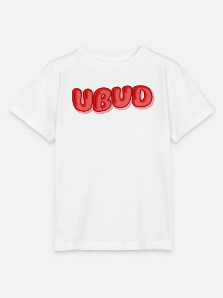 Ubud Bubble Schrift Design - Stanley/Stella Kinder T-Shirt MINI CREATOR  - Weiß