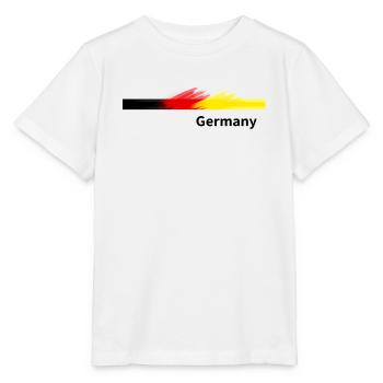 Deutschland Flagge Pinselkunst - Stanley/Stella Kinder T-Shirt MINI CREATOR  - Weiß - Vorne - Maike (125cm)