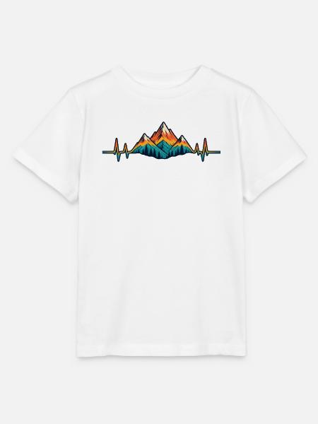 Berge im Herzschlag – Wanderliebe Retro - Stanley/Stella Kinder T-Shirt MINI CREATOR  - Weiß