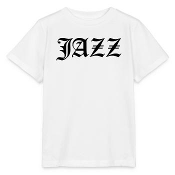 Jazz-Gothic-Logo-Logo T-Shirt - Stanley/Stella Kinder T-Shirt MINI CREATOR  - Weiß - Vorne - Maike (125cm)