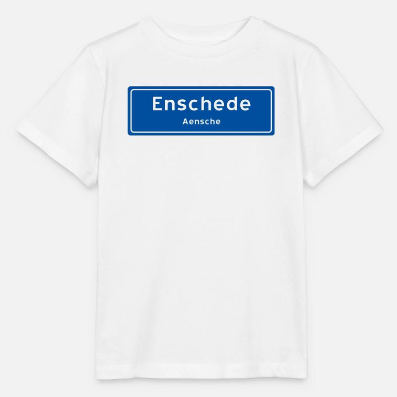 Panneau du nom de la ville d’Enschede - T-shirt bio MINI CREATOR Stanley/Stella Enfant - blanc
