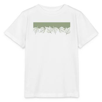 Natur Blätter Laub Wald Leaf - Stanley/Stella Kinder T-Shirt MINI CREATOR  - Weiß - Vorne - Maike (125cm)