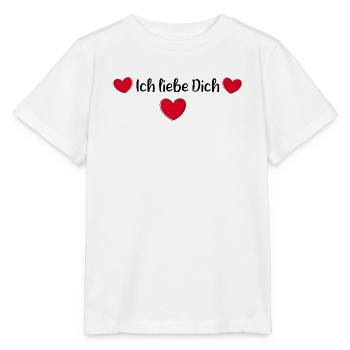 rotes Herz rot Herzen rot Herz - Stanley/Stella Kinder T-Shirt MINI CREATOR  - Weiß - Vorne - Maike (125cm)