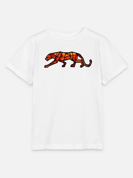 Geometrisches Design des Pantherfeuers - Stanley/Stella Kinder T-Shirt MINI CREATOR  - Weiß
