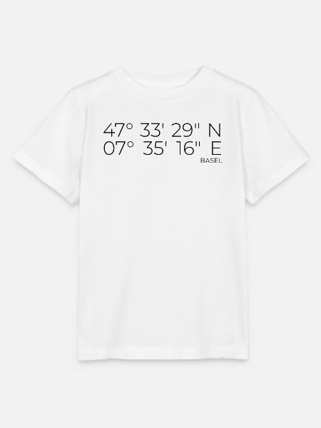Koordinaten Basel - Stanley/Stella Kinder T-Shirt MINI CREATOR - Weiß