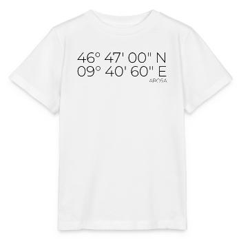 Koordinaten Arosa Graubünden - Stanley/Stella Kinder T-Shirt MINI CREATOR  - Weiß - Vorne - Maike (125cm)