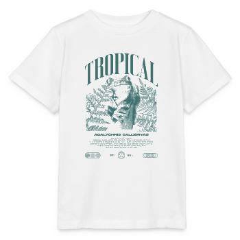 Rotäugiger Laubfrosch Regenwald Amphibie - Stanley/Stella Kinder T-Shirt MINI CREATOR  - Weiß - Vorne - Maike (125cm)