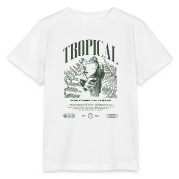 Rotäugiger Laubfrosch Regenwald Amphibie - Stanley/Stella Kinder T-Shirt MINI CREATOR  - Weiß - Vorne - Maike (125cm)