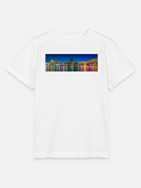 Nachtansicht Köln am Rhein - Stanley/Stella Kinder T-Shirt MINI CREATOR - Weiß