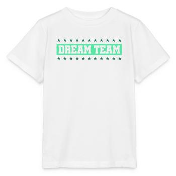 DREAM TEAM Retro Neon Typography - Stanley/Stella Kinder T-Shirt MINI CREATOR  - Weiß - Vorne - Maike (125cm)