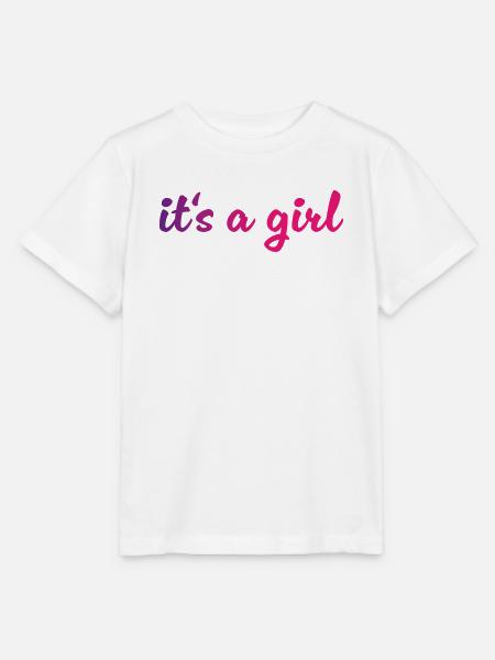 Its a Girl Gradient Script - Stanley/Stella Kinder T-Shirt MINI CREATOR  - Weiß