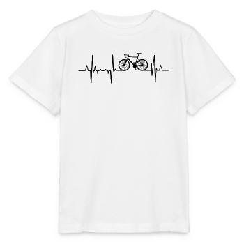 Herzfrequenz Radfahren - Stanley/Stella Kinder T-Shirt MINI CREATOR  - Weiß - Vorne - Maike (125cm)