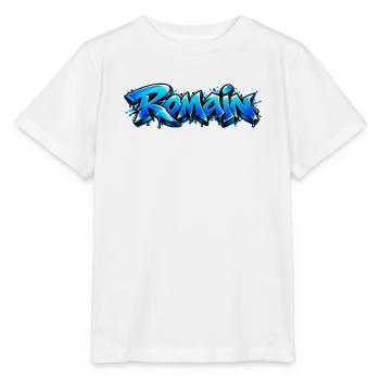Romain Graffiti Name: Der König der Straße! - Stanley/Stella Kinder T-Shirt MINI CREATOR  - Weiß - Vorne - Maike (125cm)