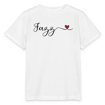 Jazz Heart Typografie - Stanley/Stella Kinder T-Shirt MINI CREATOR  - Weiß - Vorne - Maike (125cm)