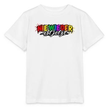 Nie Wieder ist Jetzt Graffiti - Stanley/Stella Kinder T-Shirt MINI CREATOR  - Weiß - Vorne - Maike (125cm)