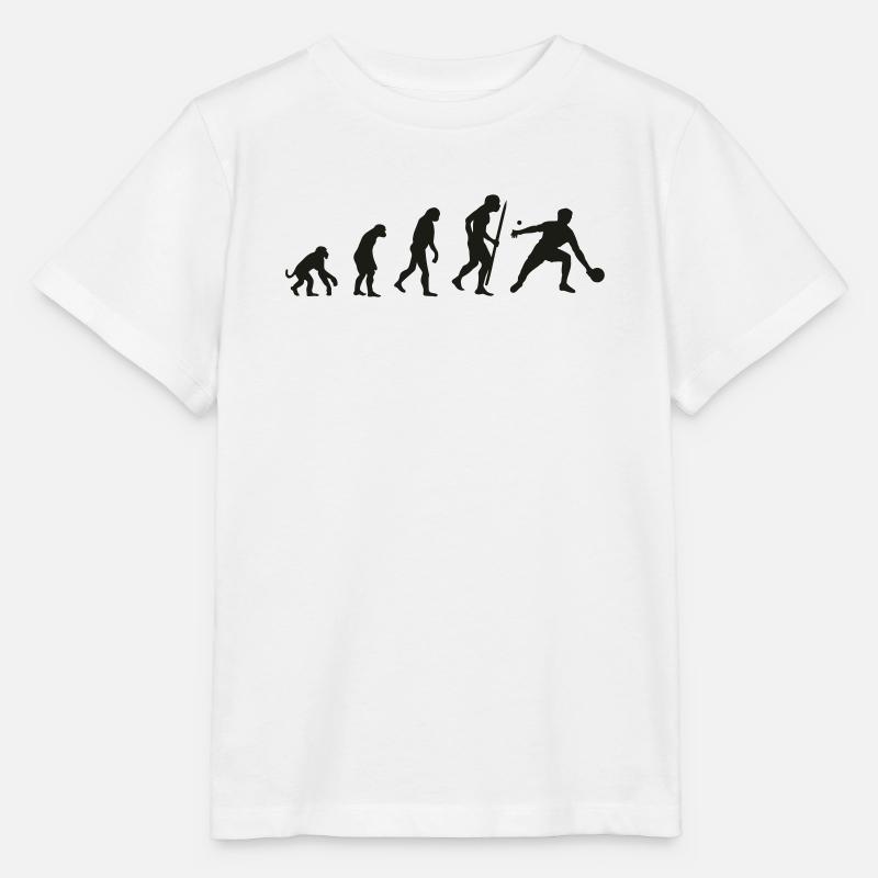 Evolution de ping-pong / tennis de table - T-shirt bio MINI CREATOR Stanley/Stella Enfant - blanc