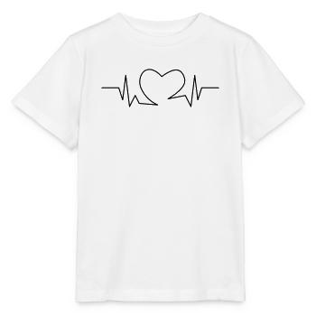 Herzschlag Herz - Stanley/Stella Kinder T-Shirt MINI CREATOR  - Weiß - Vorne - Maike (125cm)