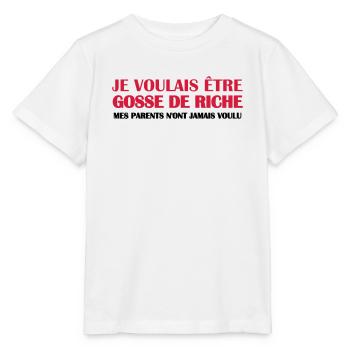 Gosse de riche - T-shirt bio MINI CREATOR Stanley/Stella Enfant - blanc - Devant - Maike (125cm)
