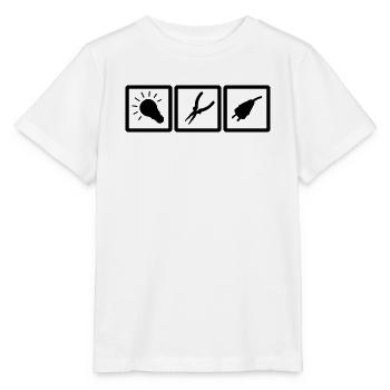 Elektrotechnik Symbole - Stanley/Stella Kinder T-Shirt MINI CREATOR  - Weiß - Vorne - Maike (125cm)