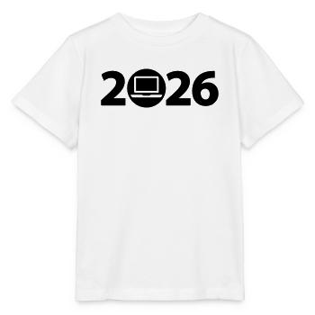 Informatiker 2026, Gamer 2026 - Stanley/Stella Kinder T-Shirt MINI CREATOR  - Weiß - Vorne - Maike (125cm)