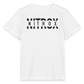 Nitrox Split Text Logo für SCUBA Taucher - Stanley/Stella Kinder T-Shirt MINI CREATOR  - Weiß - Vorne - Maike (125cm)