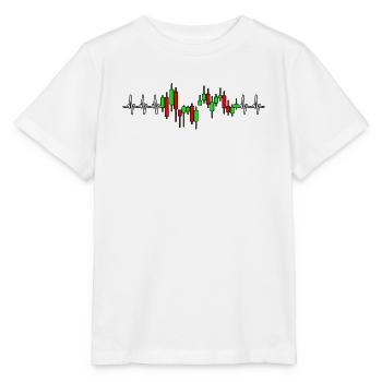 Trader Herzschlag Aktien Krypto Diagramm - Stanley/Stella Kinder T-Shirt MINI CREATOR  - Weiß - Vorne - Maike (125cm)