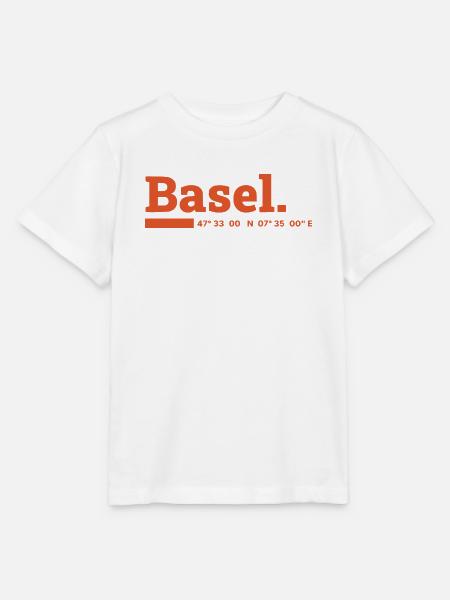 Basel Koordinaten - Stanley/Stella Kinder T-Shirt MINI CREATOR - Weiß