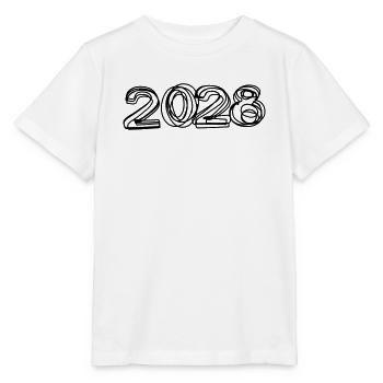 Jahreszahl 2028 handgezeichnet - Stanley/Stella Kinder T-Shirt MINI CREATOR  - Weiß - Vorne - Maike (125cm)