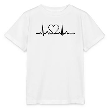 heartbeat - herzschlag - Stanley/Stella Kinder T-Shirt MINI CREATOR  - Weiß - Vorne - Maike (125cm)