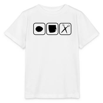 schnickschnack schnuck - Rock paper scissors - Stanley/Stella MINI CREATOR Kids’ T-Shirt - white - Front - Maike (125cm)
