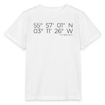 Koordinaten Edinburgh Schottland - Stanley/Stella Kinder T-Shirt MINI CREATOR  - Weiß - Vorne - Maike (125cm)