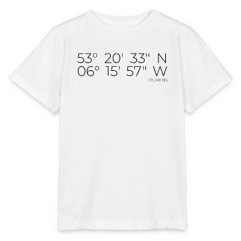Koordinaten Dublin Irland - Stanley/Stella Kinder T-Shirt MINI CREATOR  - Weiß - Vorne - Maike (125cm)