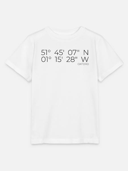 Koordinaten Oxford England - Stanley/Stella Kinder T-Shirt MINI CREATOR - Weiß