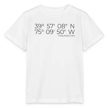 Coordonnées : Philadelphie, Pennsylvanie - T-shirt bio MINI CREATOR Stanley/Stella Enfant - blanc - Devant - Maike (125cm)