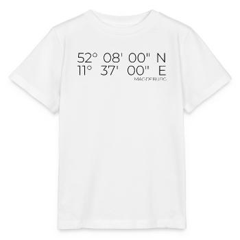 Koordinaten Magdeburg - Stanley/Stella Kinder T-Shirt MINI CREATOR  - Weiß - Vorne - Maike (125cm)