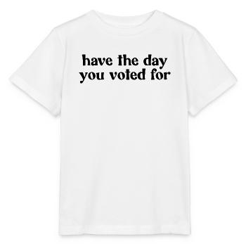 Revivez le jour pour lequel vous avez voté - T-shirt bio MINI CREATOR Stanley/Stella Enfant - blanc - Devant - Maike (125cm)