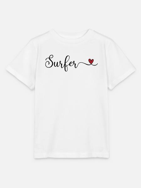 Surfer Heart - Stanley/Stella Kinder T-Shirt MINI CREATOR - Weiß