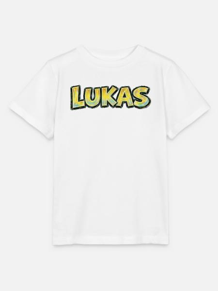 Lucas, Handgezeichnete Typografie - Stanley/Stella Kinder T-Shirt MINI CREATOR  - Weiß