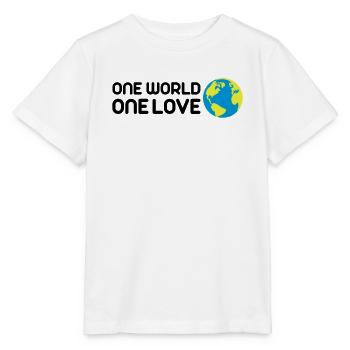 One World One Love - Stanley/Stella MINI CREATOR Kids’ T-Shirt - white - Front - Maike (125cm)